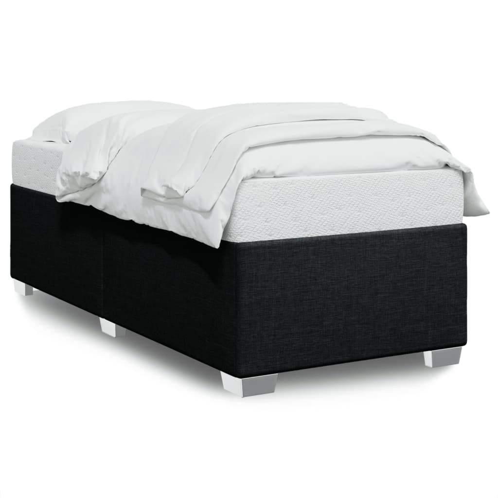 Cadre de lit sans matelas noir 100x200 cm tissu