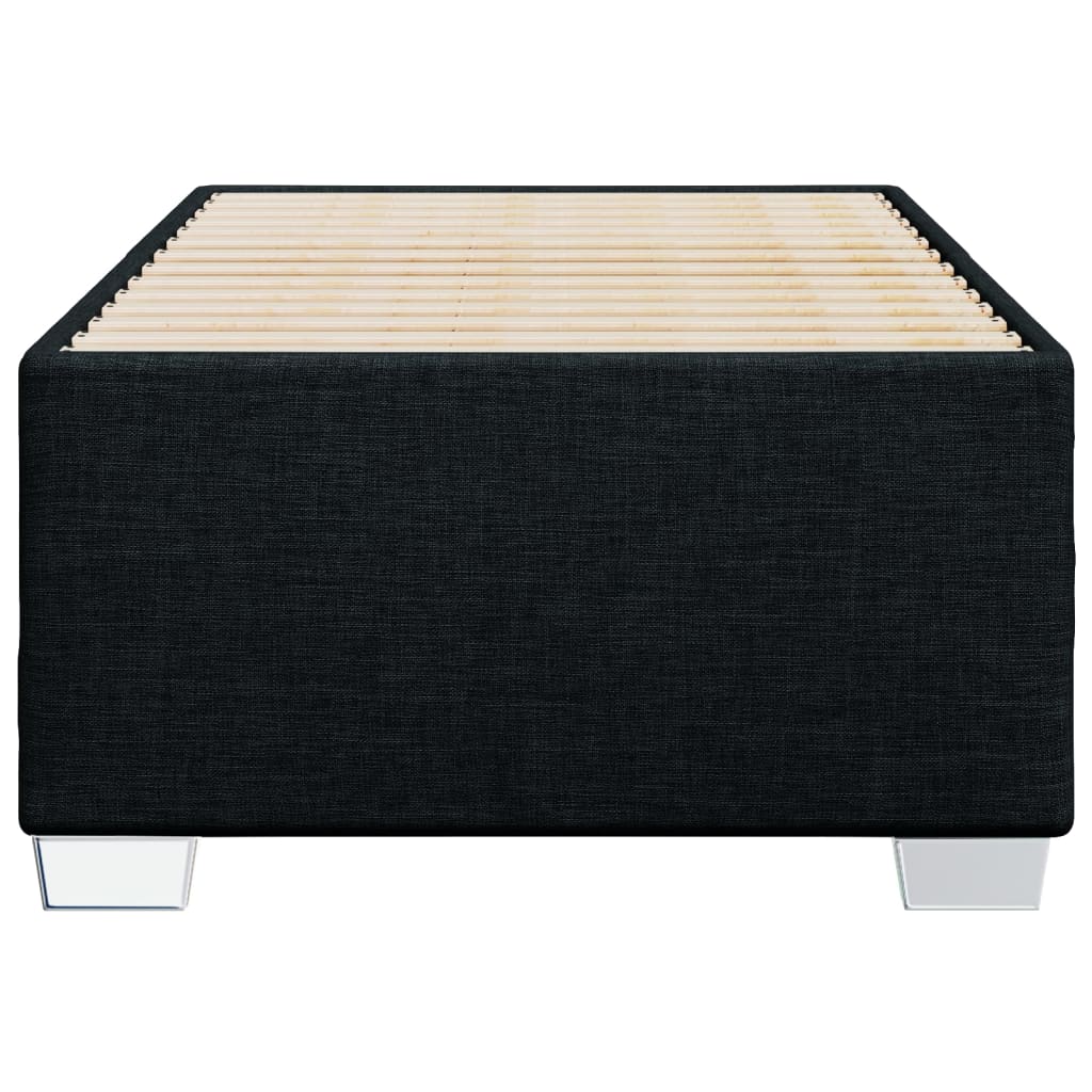 Cadre de lit sans matelas noir 100x200 cm tissu