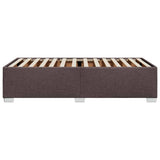 Cadre de lit sans matelas marron foncé 100x200 cm tissu