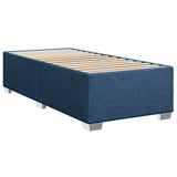 Cadre de lit sans matelas bleu 100x200 cm tissu