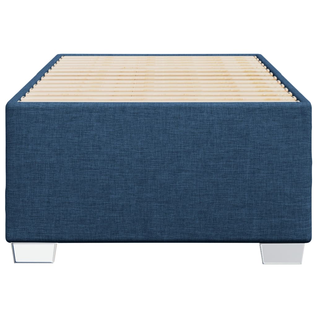 Cadre de lit sans matelas bleu 100x200 cm tissu