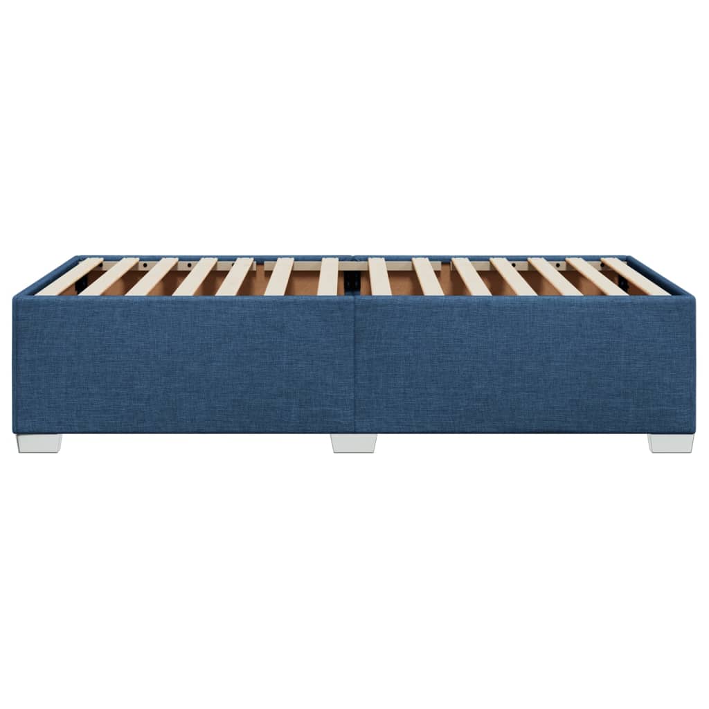 Cadre de lit sans matelas bleu 100x200 cm tissu