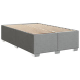 Cadre de lit sans matelas gris clair 120x190 cm tissu