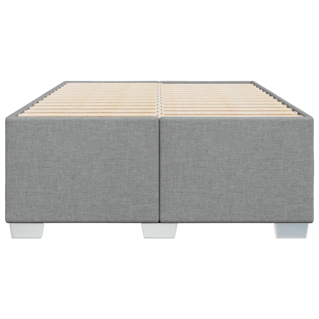 Cadre de lit sans matelas gris clair 120x190 cm tissu