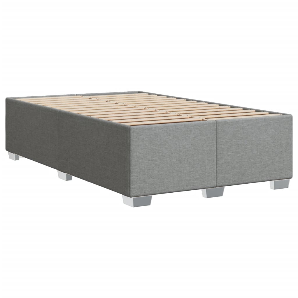 Cadre de lit sans matelas gris clair 120x190 cm tissu