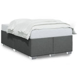 Cadre de lit sans matelas gris foncé 120x190 cm tissu