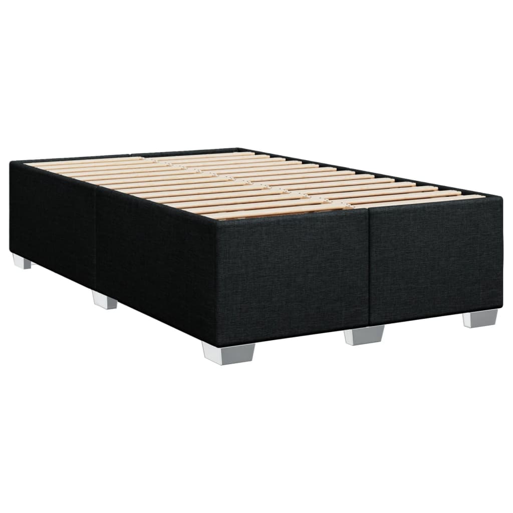 Cadre de lit sans matelas noir 120x190 cm tissu