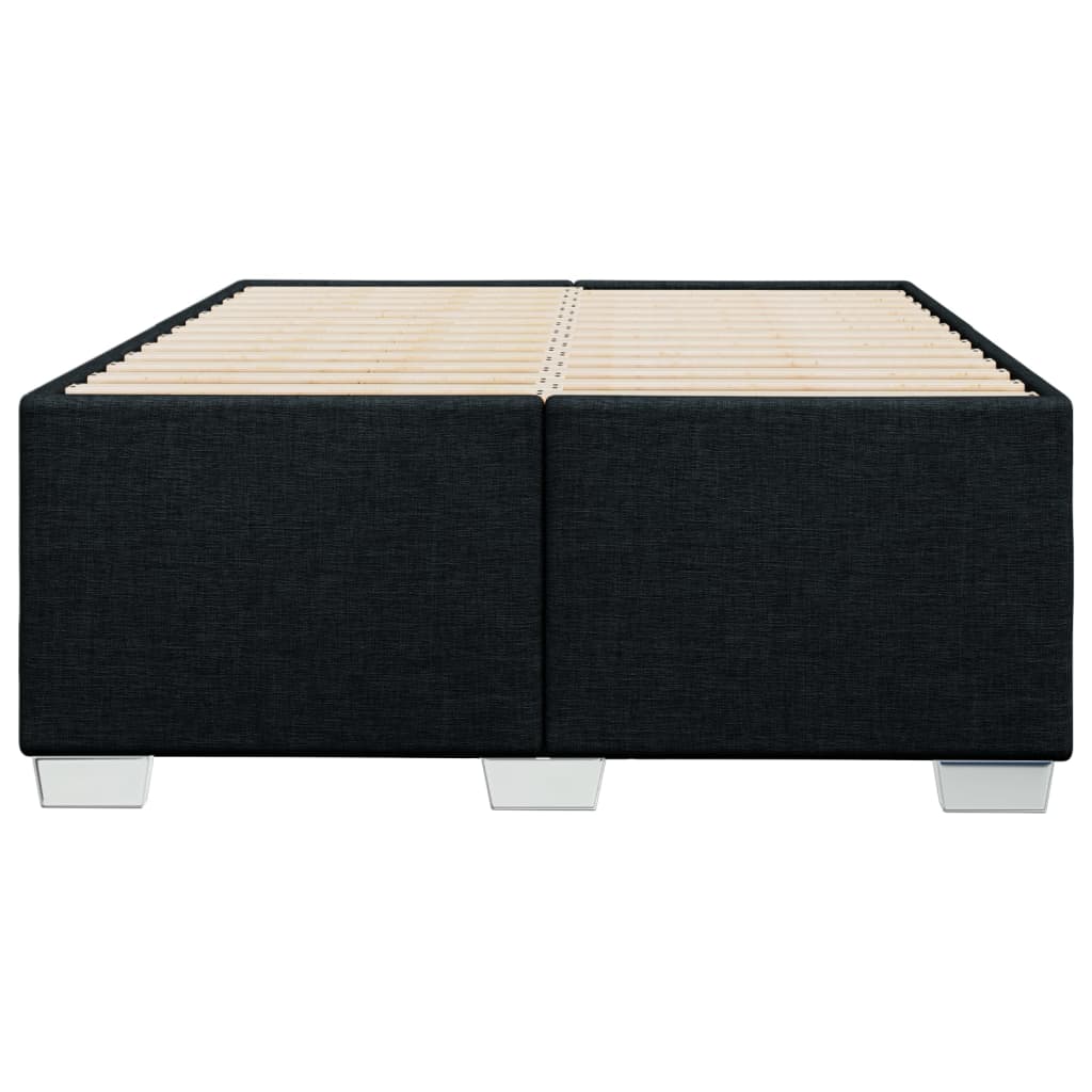 Cadre de lit sans matelas noir 120x190 cm tissu