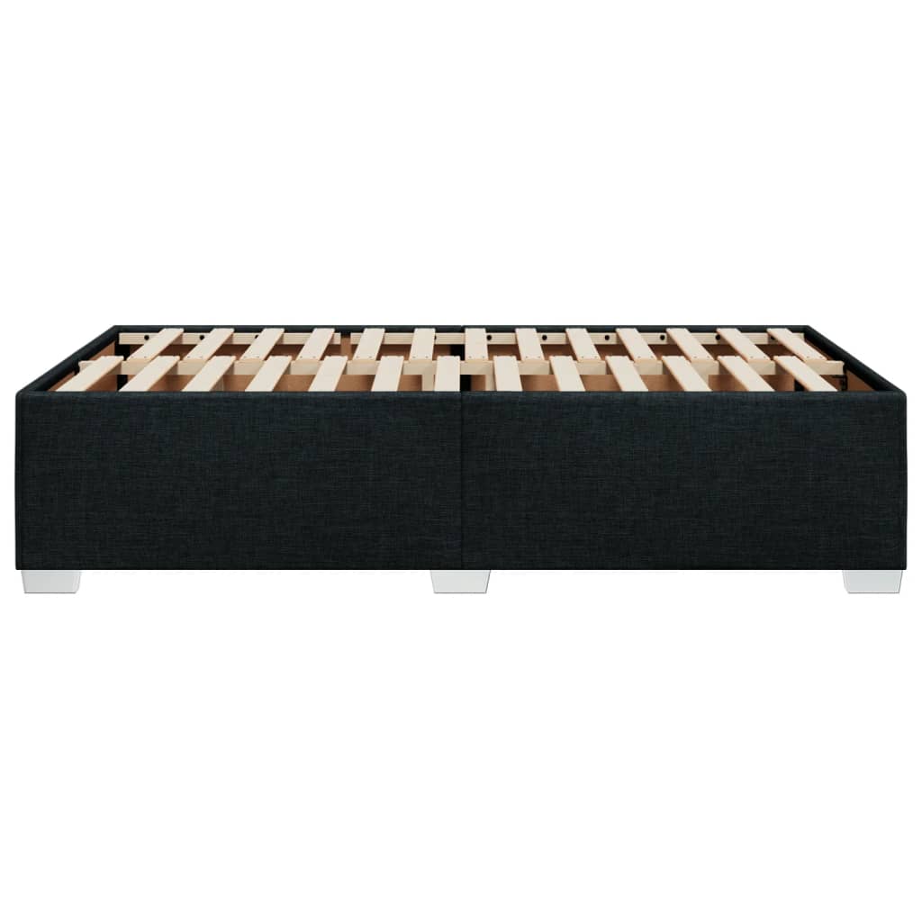 Cadre de lit sans matelas noir 120x190 cm tissu