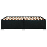 Cadre de lit sans matelas noir 120x190 cm tissu