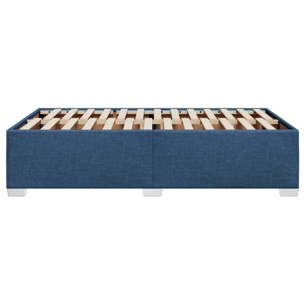 Cadre de lit sans matelas bleu 120x190 cm tissu