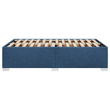 Cadre de lit sans matelas bleu 120x190 cm tissu