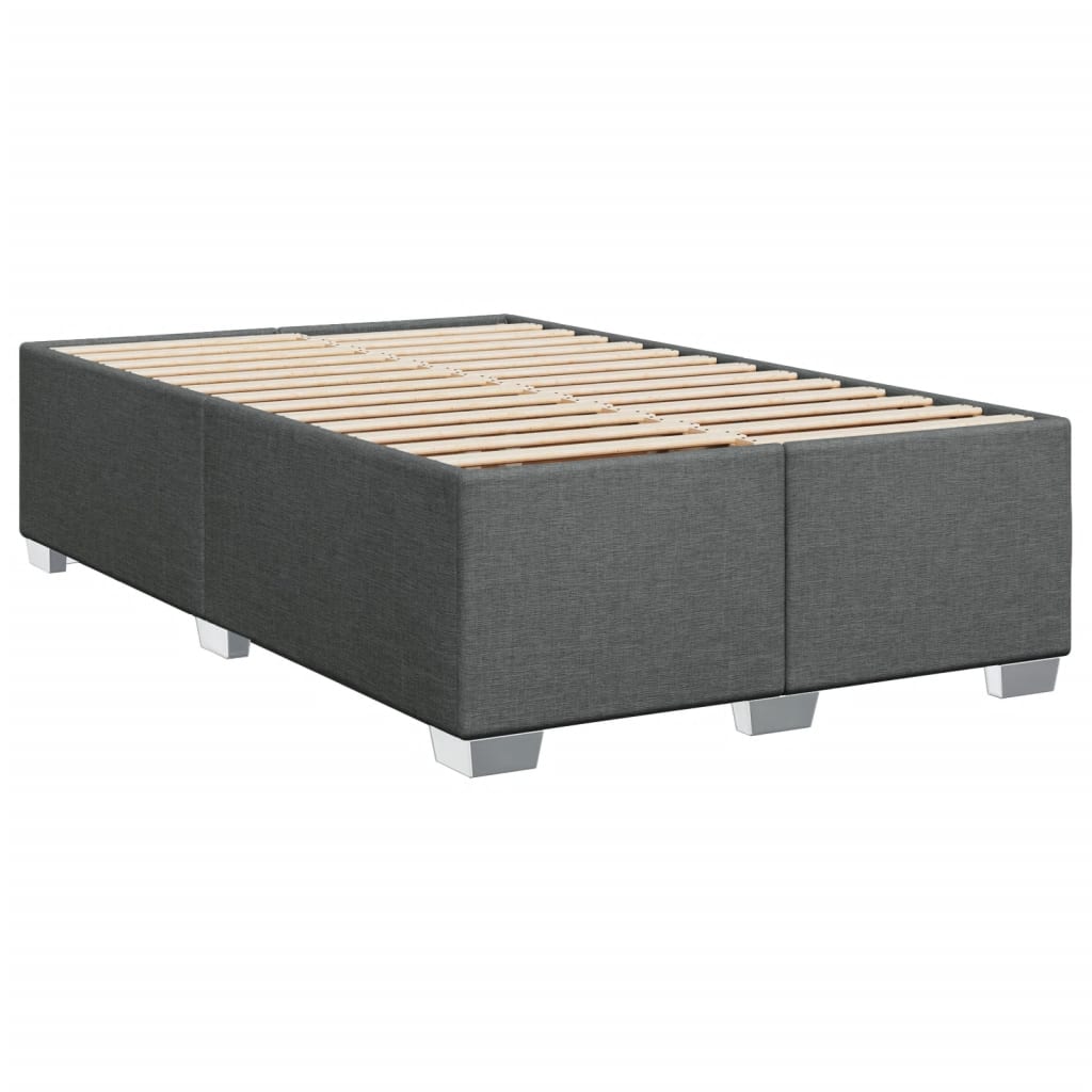 Cadre de lit sans matelas gris foncé 120x200 cm tissu