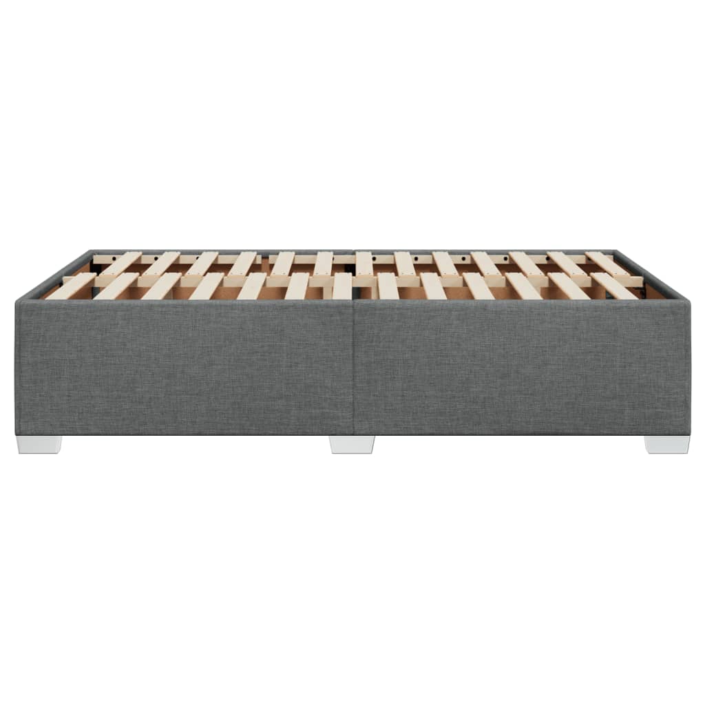 Cadre de lit sans matelas gris foncé 120x200 cm tissu