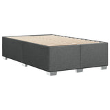 Cadre de lit sans matelas gris foncé 120x200 cm tissu