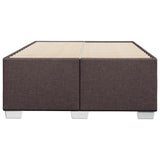 Cadre de lit sans matelas marron foncé 120x200 cm tissu