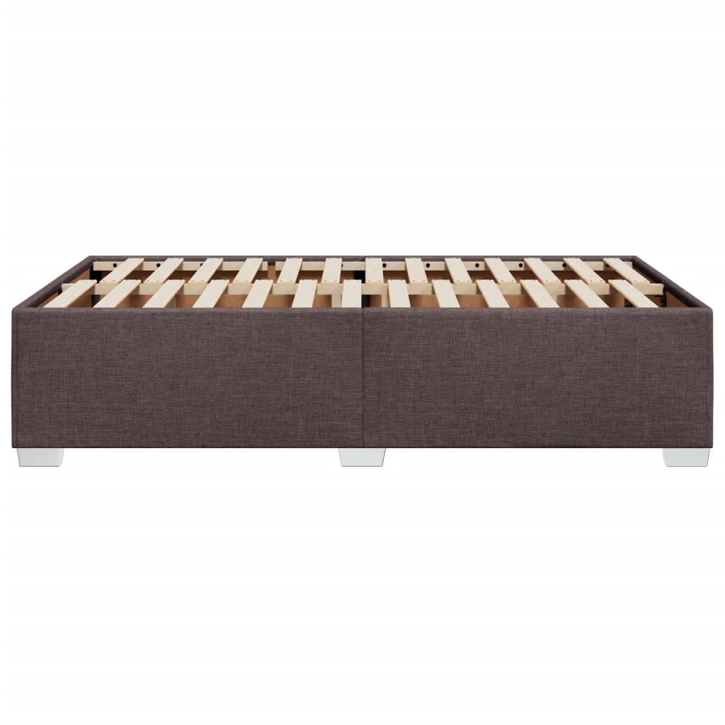 Cadre de lit sans matelas marron foncé 120x200 cm tissu