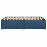 Cadre de lit sans matelas bleu 120x200 cm tissu