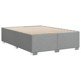 Cadre de lit sans matelas gris clair 140x190 cm tissu