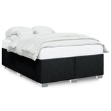 Cadre de lit sans matelas noir 140x190 cm tissu