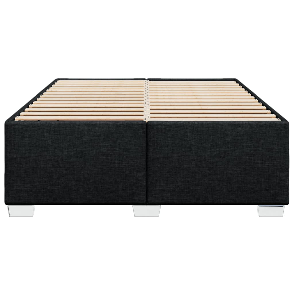 Cadre de lit sans matelas noir 140x190 cm tissu