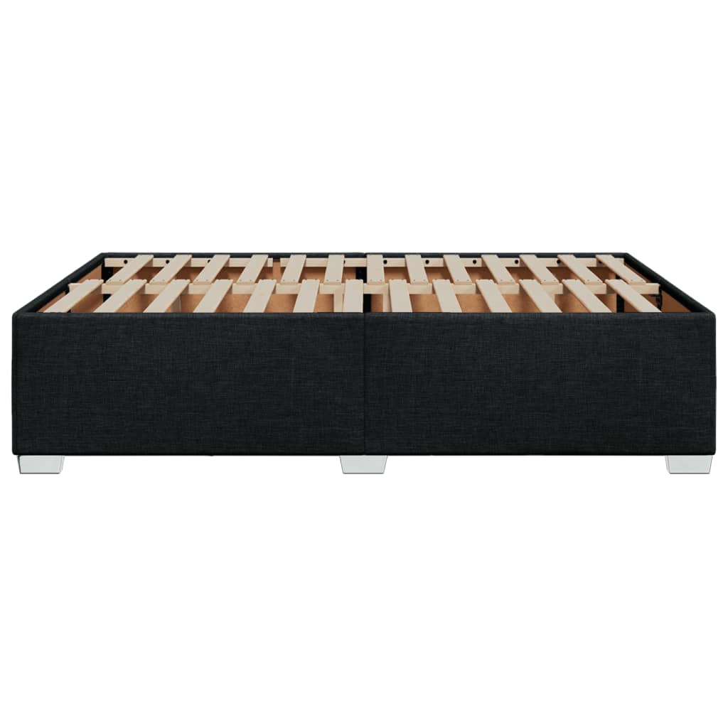 Cadre de lit sans matelas noir 140x190 cm tissu