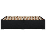 Cadre de lit sans matelas noir 140x190 cm tissu