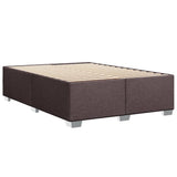 Cadre de lit sans matelas marron foncé 140x190 cm tissu