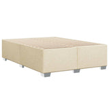 Cadre de lit sans matelas crème 140x190 cm tissu