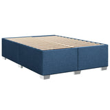 Cadre de lit sans matelas bleu 140x190 cm tissu