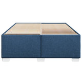 Cadre de lit sans matelas bleu 140x190 cm tissu