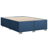 Cadre de lit sans matelas bleu 140x190 cm tissu