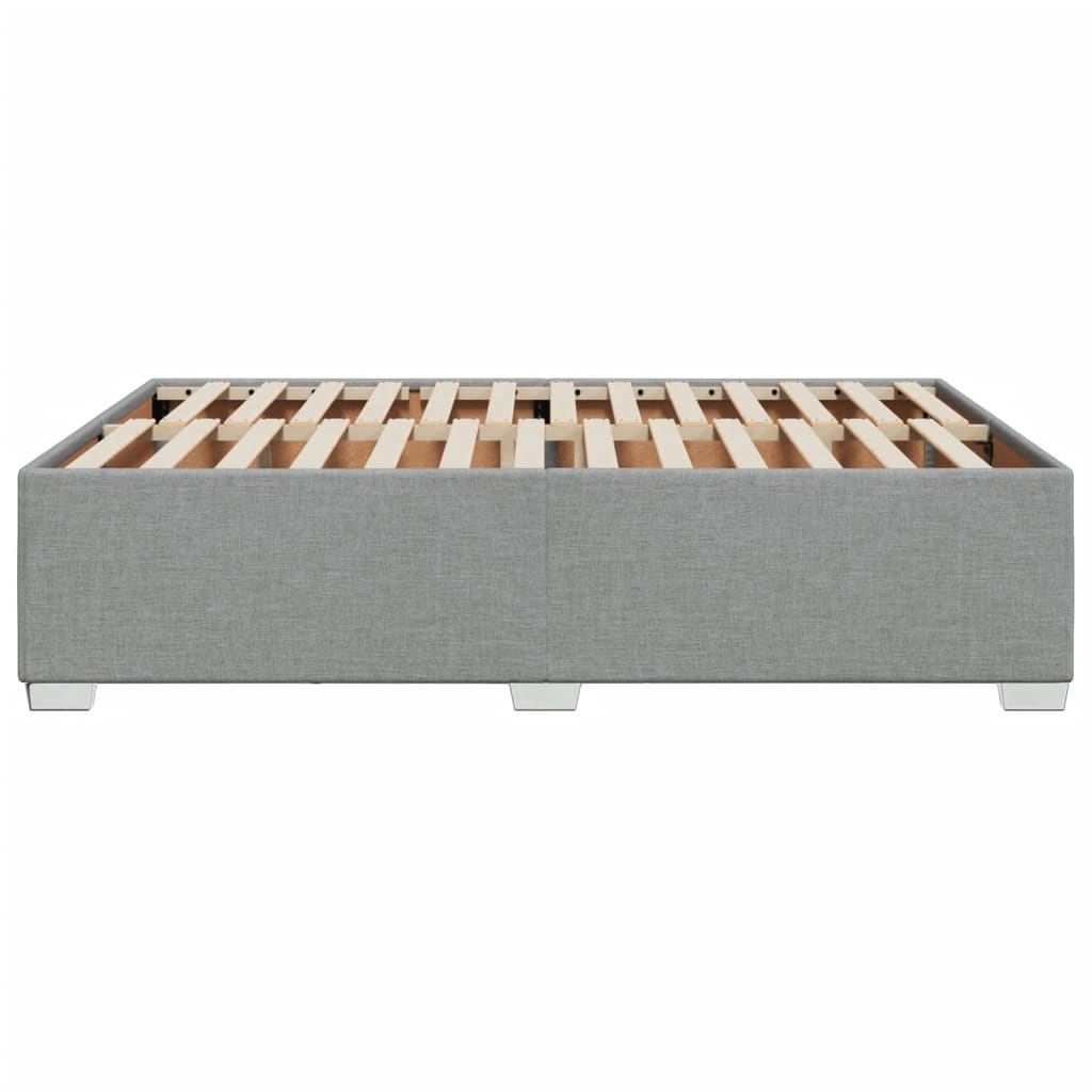 Cadre de lit sans matelas gris clair 140x200 cm tissu