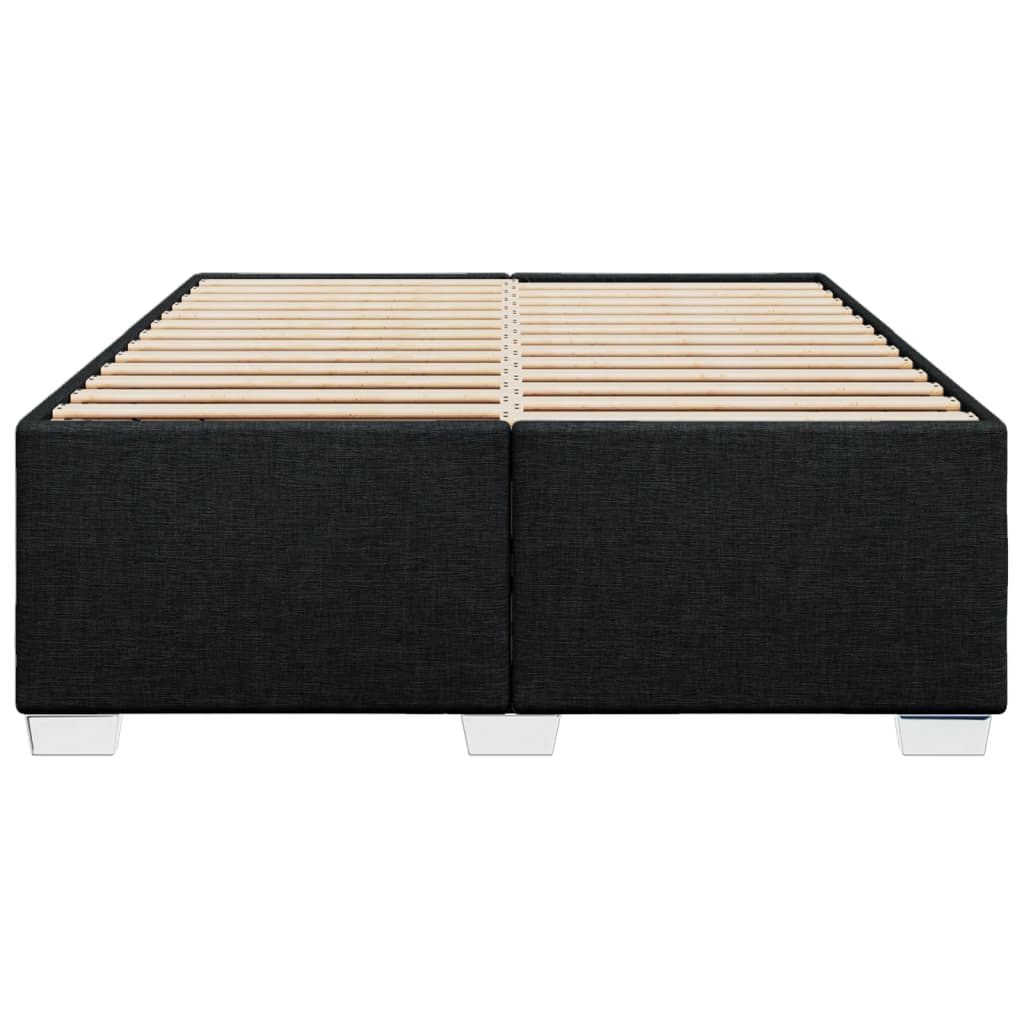 Cadre de lit sans matelas noir 140x200 cm tissu