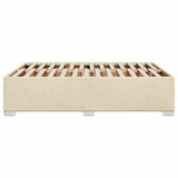 Cadre de lit sans matelas crème 140x200 cm tissu