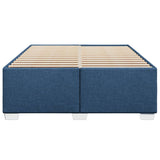 Bed frame without mattress blue 140x200 cm fabric