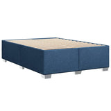 Bed frame without mattress blue 140x200 cm fabric