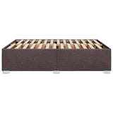 Cadre de lit sans matelas marron foncé 160x200 cm tissu