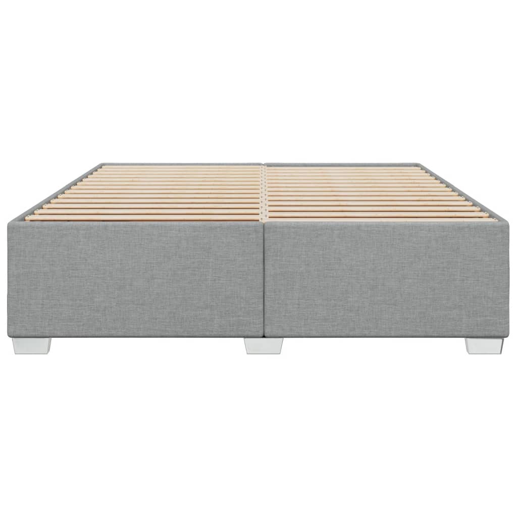 Cadre de lit sans matelas gris clair 180x200 cm tissu