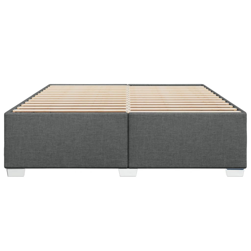 Cadre de lit sans matelas gris foncé 180x200 cm tissu