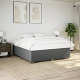 Cadre de lit sans matelas gris foncé 180x200 cm tissu