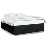 Cadre de lit sans matelas noir 180x200 cm tissu