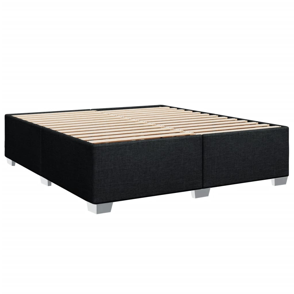 Cadre de lit sans matelas noir 180x200 cm tissu