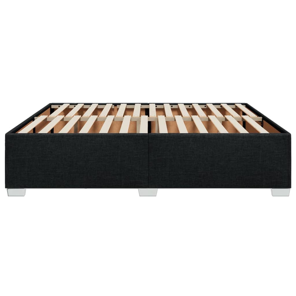 Cadre de lit sans matelas noir 180x200 cm tissu