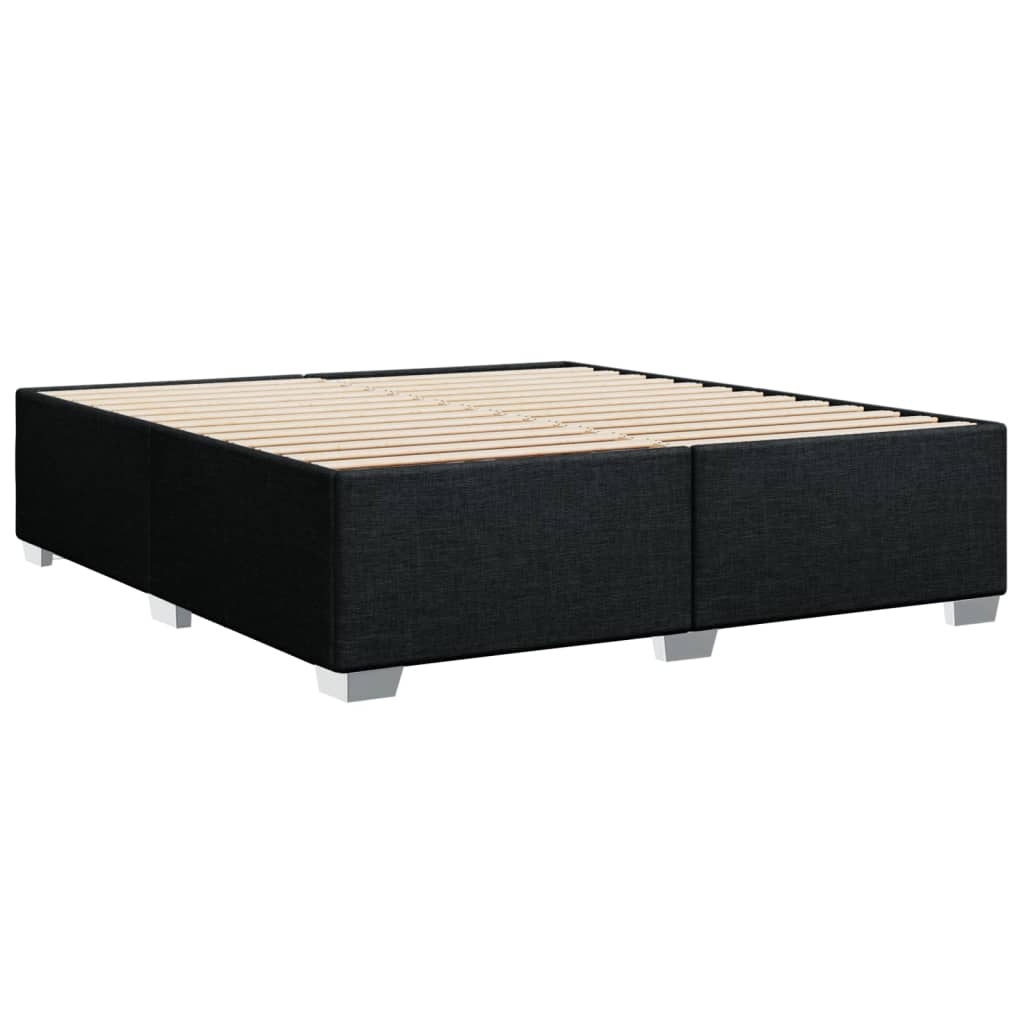 Cadre de lit sans matelas noir 180x200 cm tissu