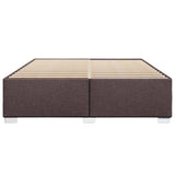 Cadre de lit sans matelas marron foncé 180x200 cm tissu