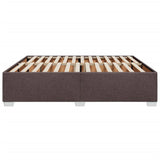 Cadre de lit sans matelas marron foncé 180x200 cm tissu