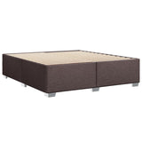 Cadre de lit sans matelas marron foncé 180x200 cm tissu