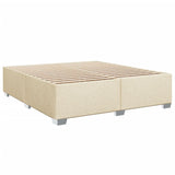 Cadre de lit sans matelas crème 180x200 cm tissu