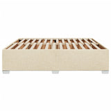 Cadre de lit sans matelas crème 180x200 cm tissu